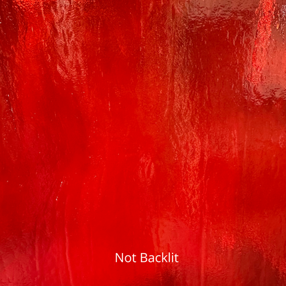 Red art glass.