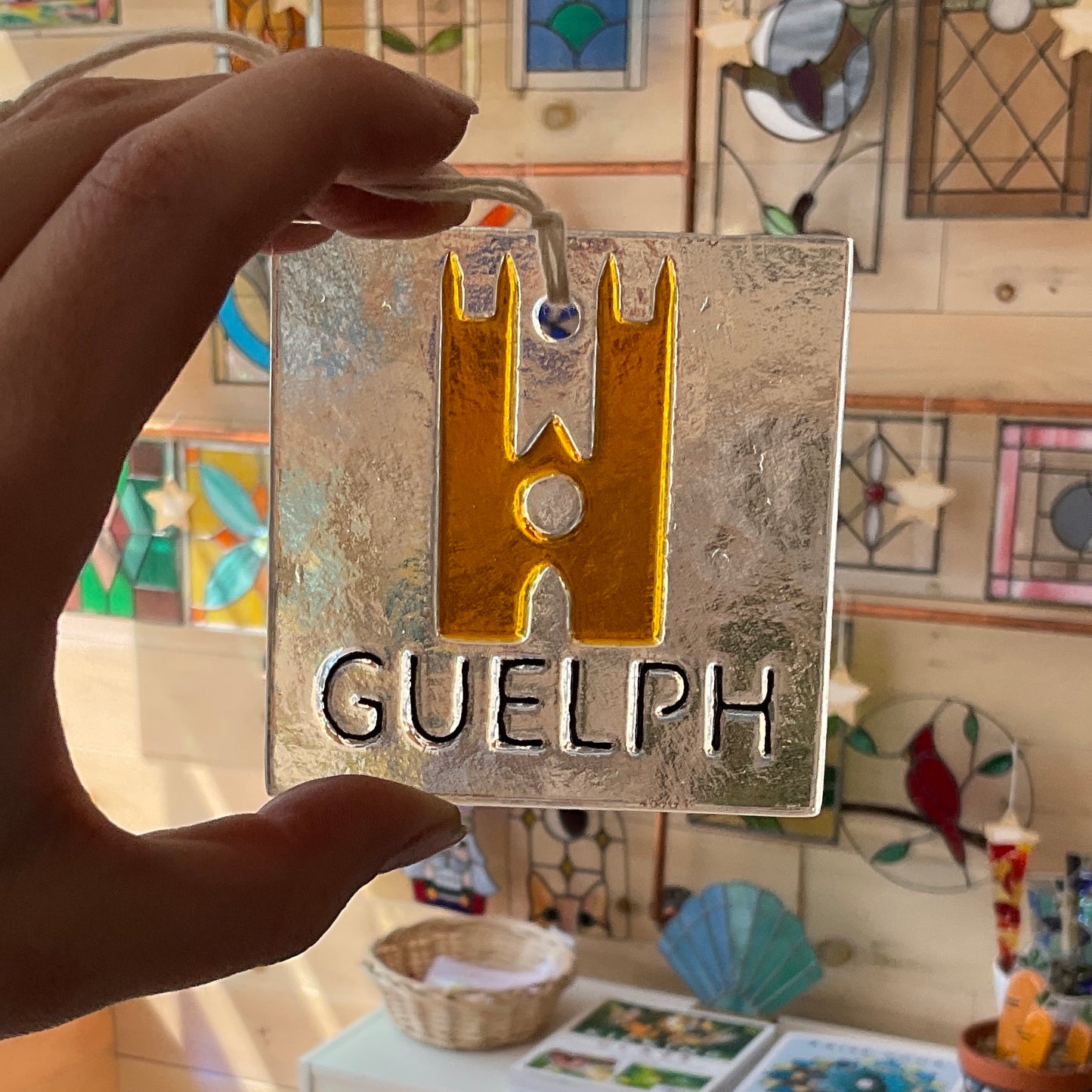 "Guelph" Fused Glass Ornament