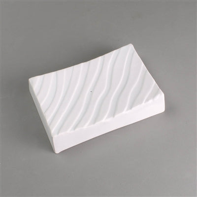 A wave soap dish glass fusing mold.