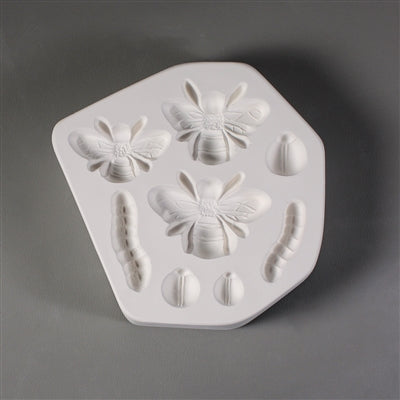 Garden bugs mold for glass fusing.