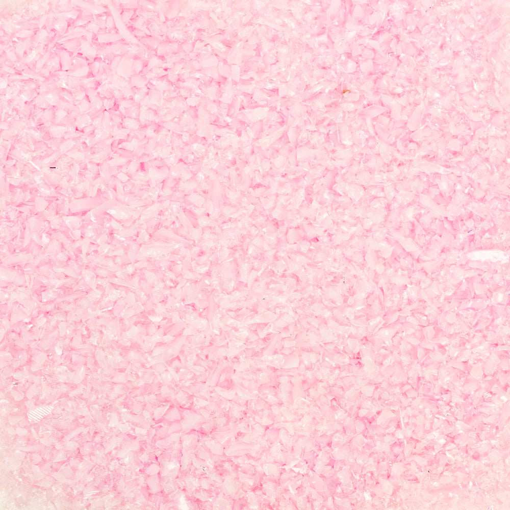 Crushed pink glass.