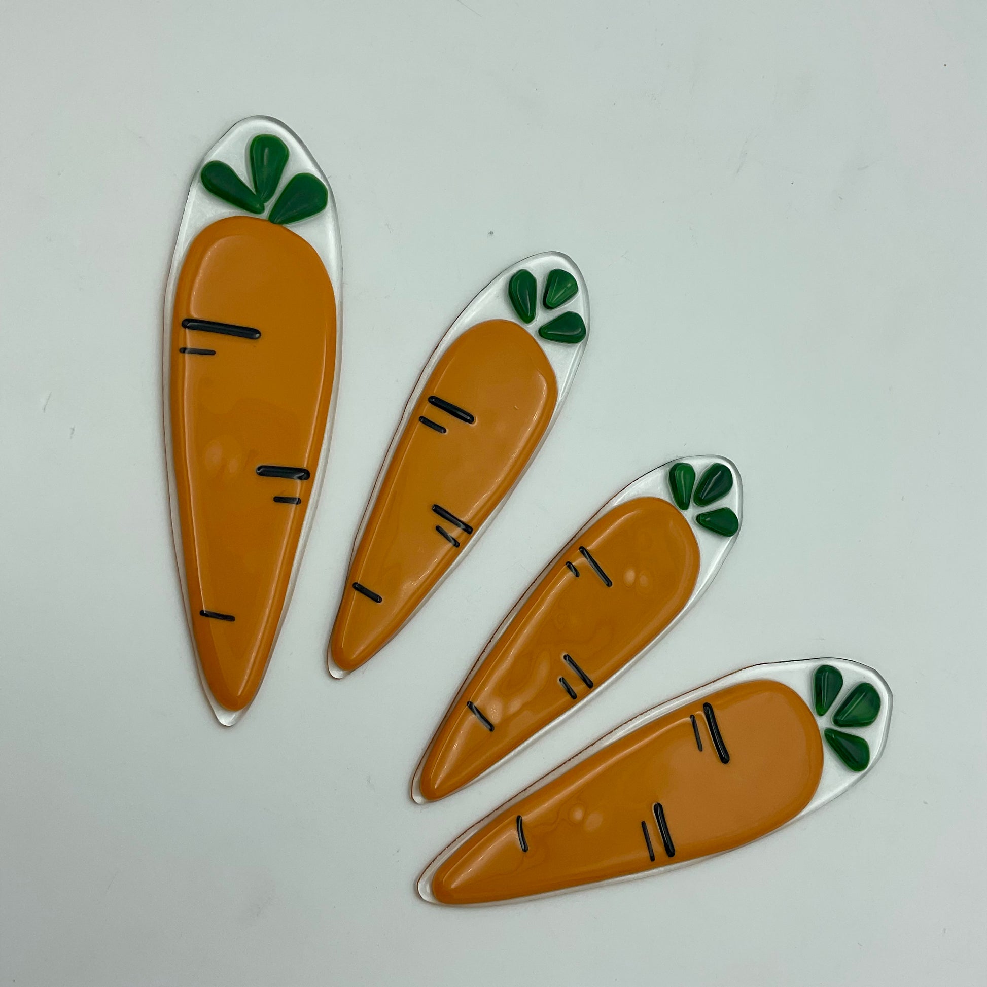 Fused Glass Suncatcher of a carrot