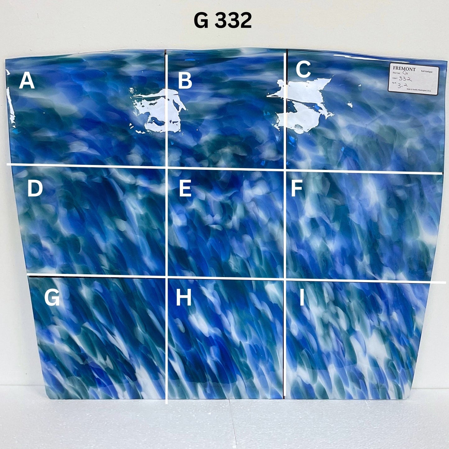 Fremont G 332 Blue & White Frit