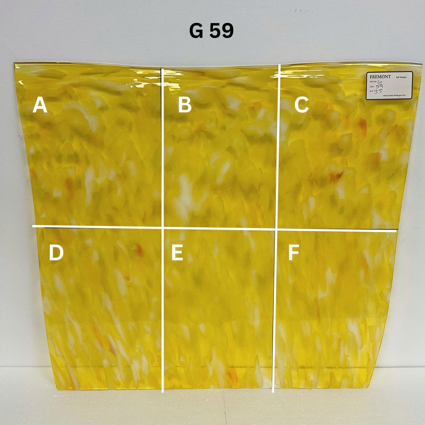 Fremont G 59 Yellow & White Frit