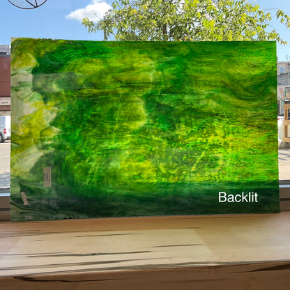 YO U-00-74 Emerald green, spring green & light green mottle