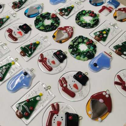 Fused Glass Christmas Ornament