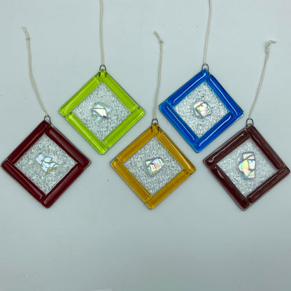 "Aurora" Fused Glass Ornament