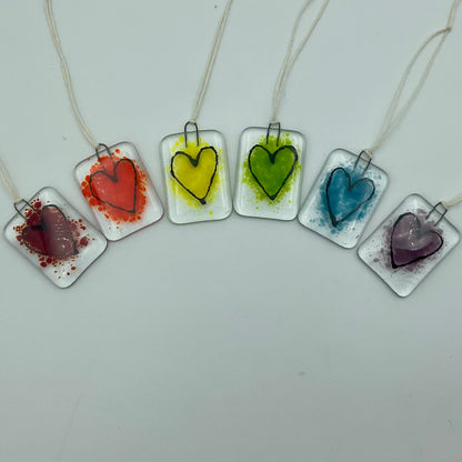 "Love Notes" Fused Glass Ornament