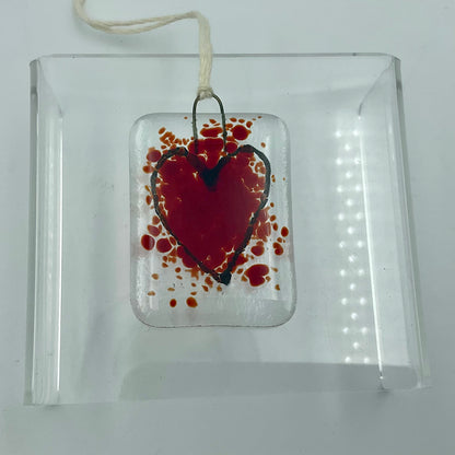 "Love Notes" Fused Glass Ornament