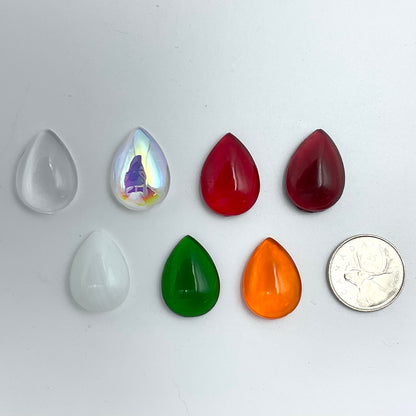 Smooth Flat-back Teardrop 25/18mm Jewel