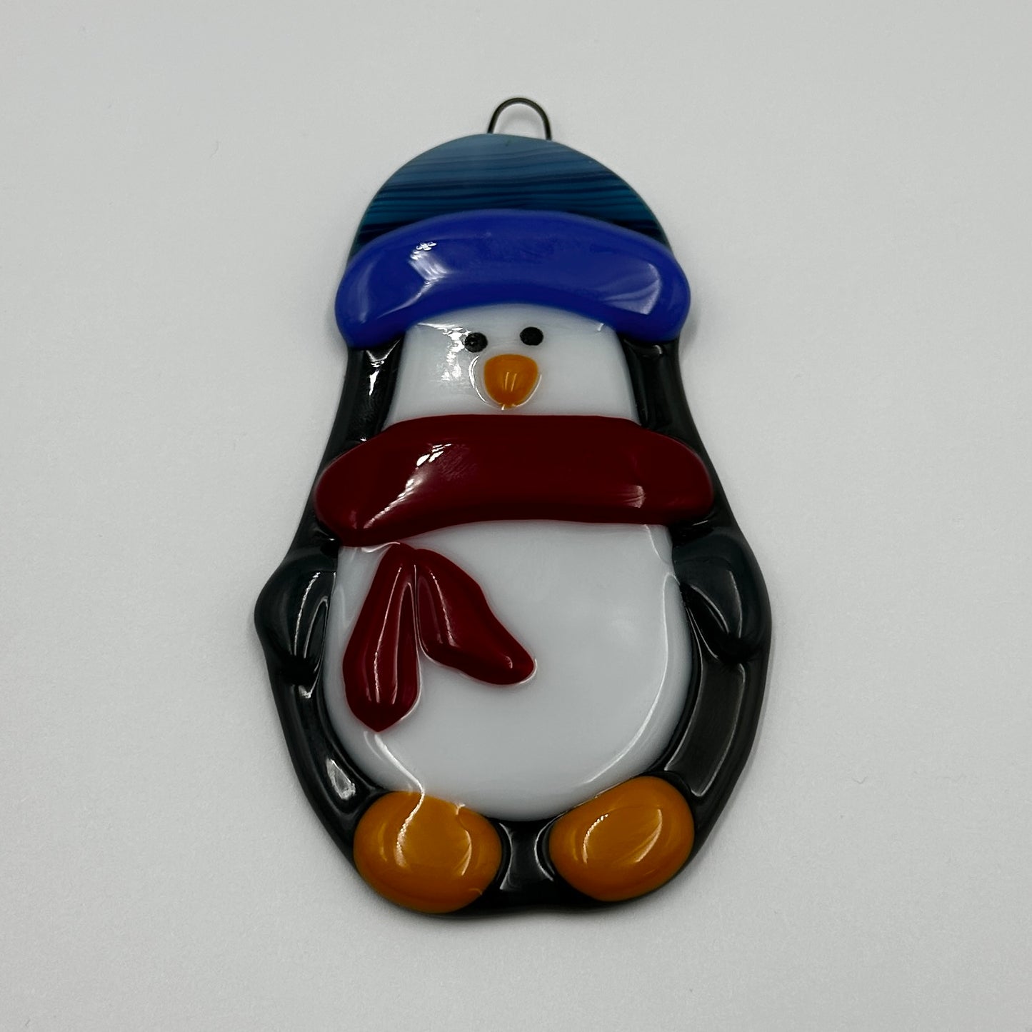 "North Pole Pal" Fused Glass Ornament