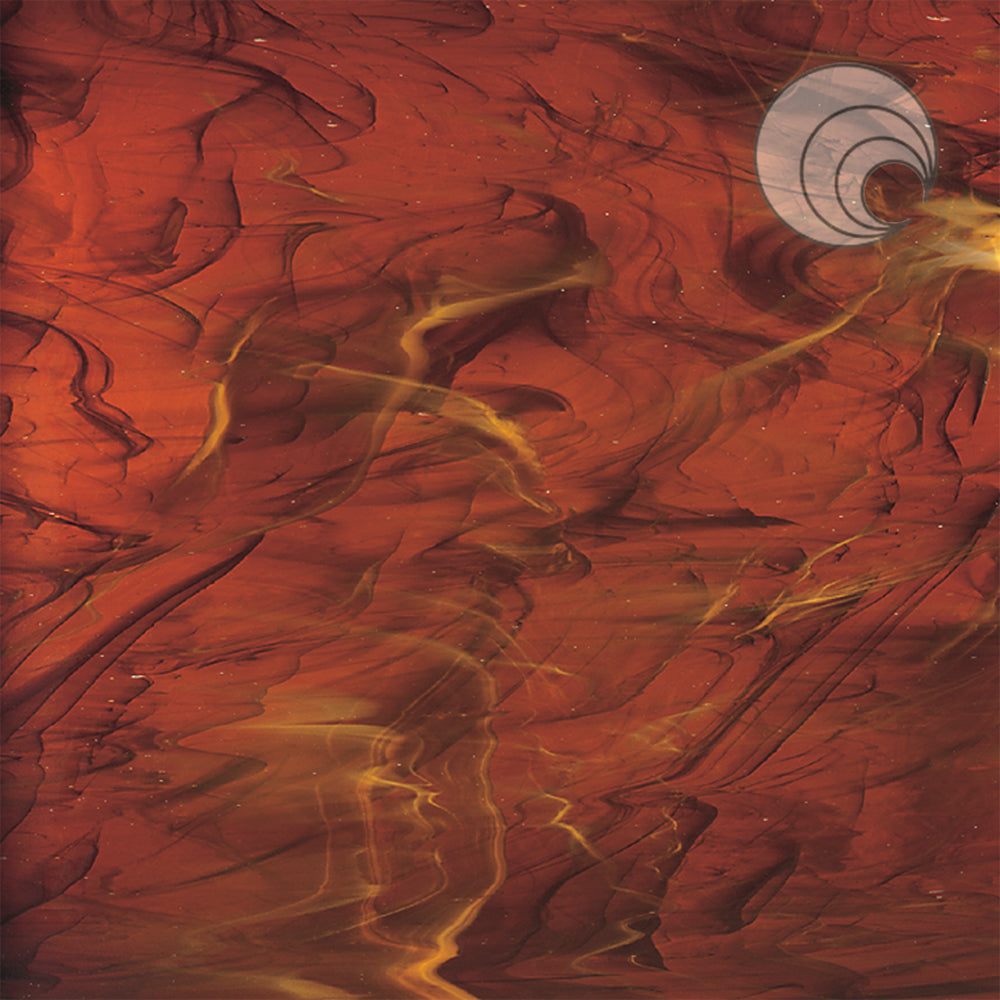 OGT 319-6S-F Dark Amber/White, Wispy Smooth Fusible