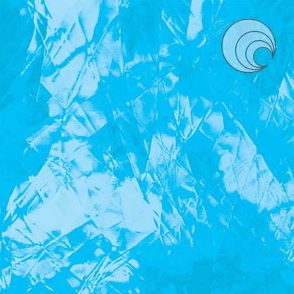 A sheet of sky blue art glass with a textured pattern.