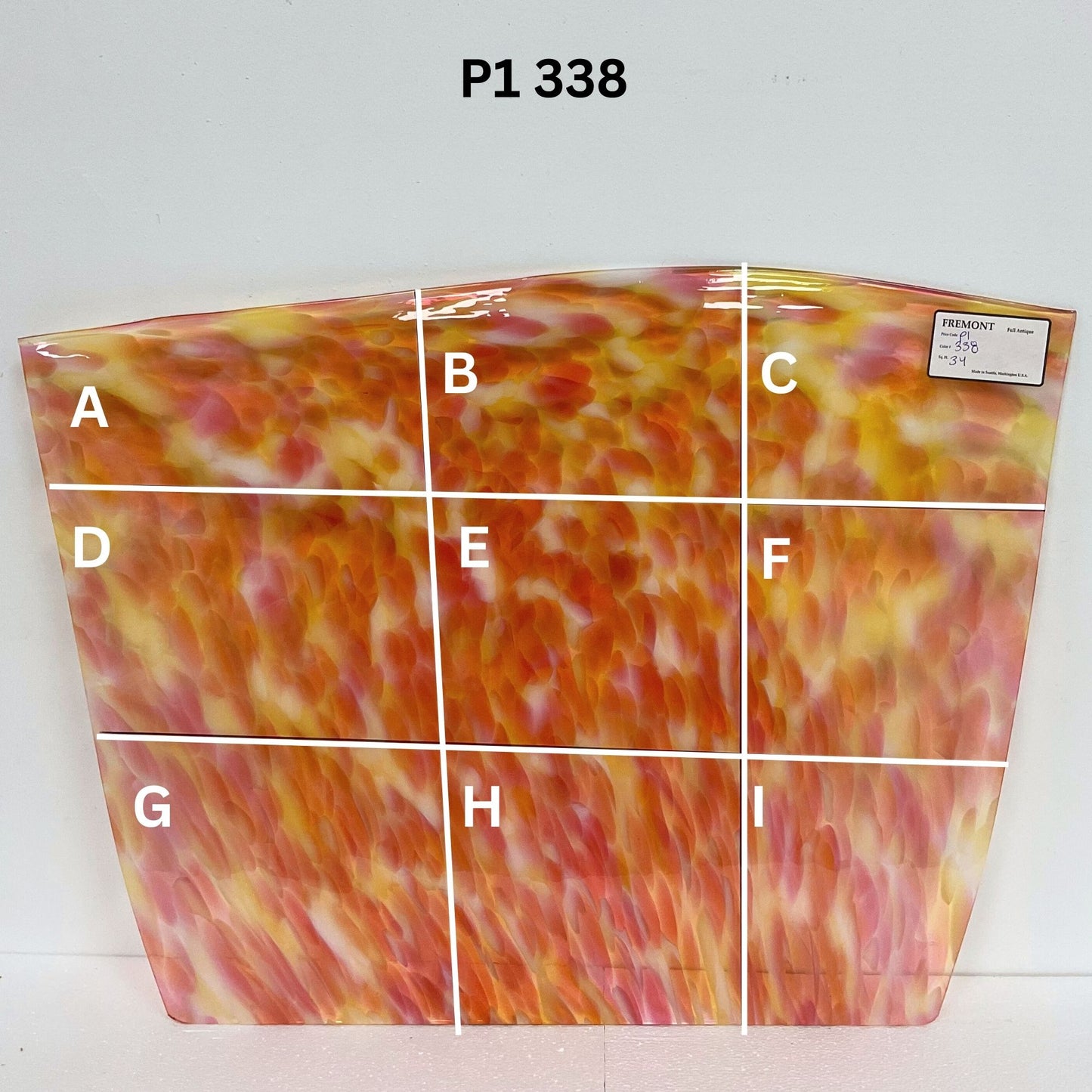 Fremont P1 338 Orange, Yellow & Pink Frit