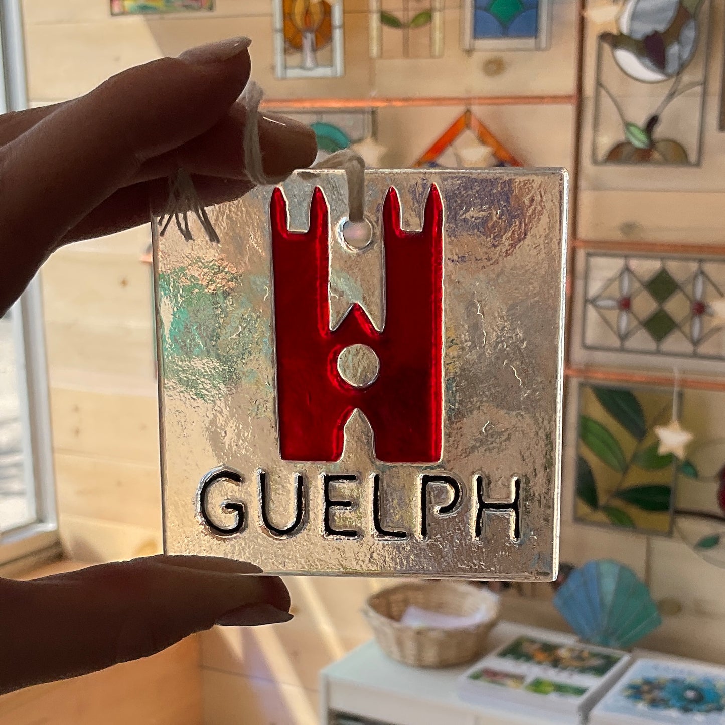 "Guelph" Fused Glass Ornament