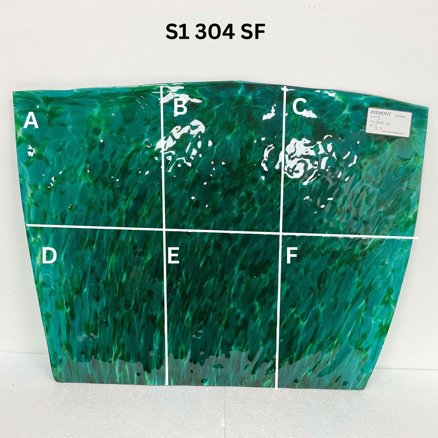 Fremont S1 304SF Transparent Teal & Green Frit