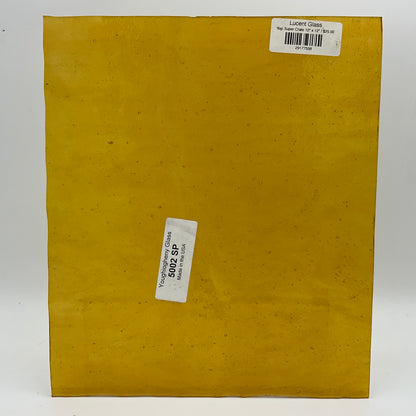 A cathedral amber stained glass sheet.