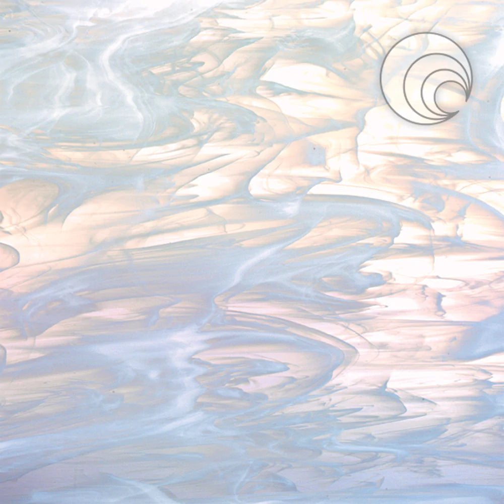 White and clear wispy glass sheet.