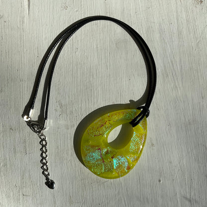 "Vast Ocean" Fused Glass Necklace