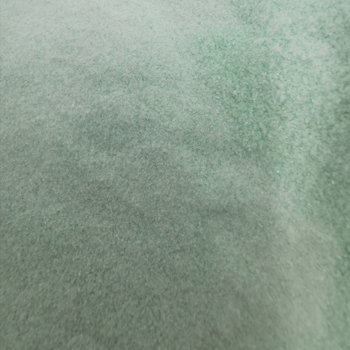 Close-up view of a textured green surface with a blurred edge.