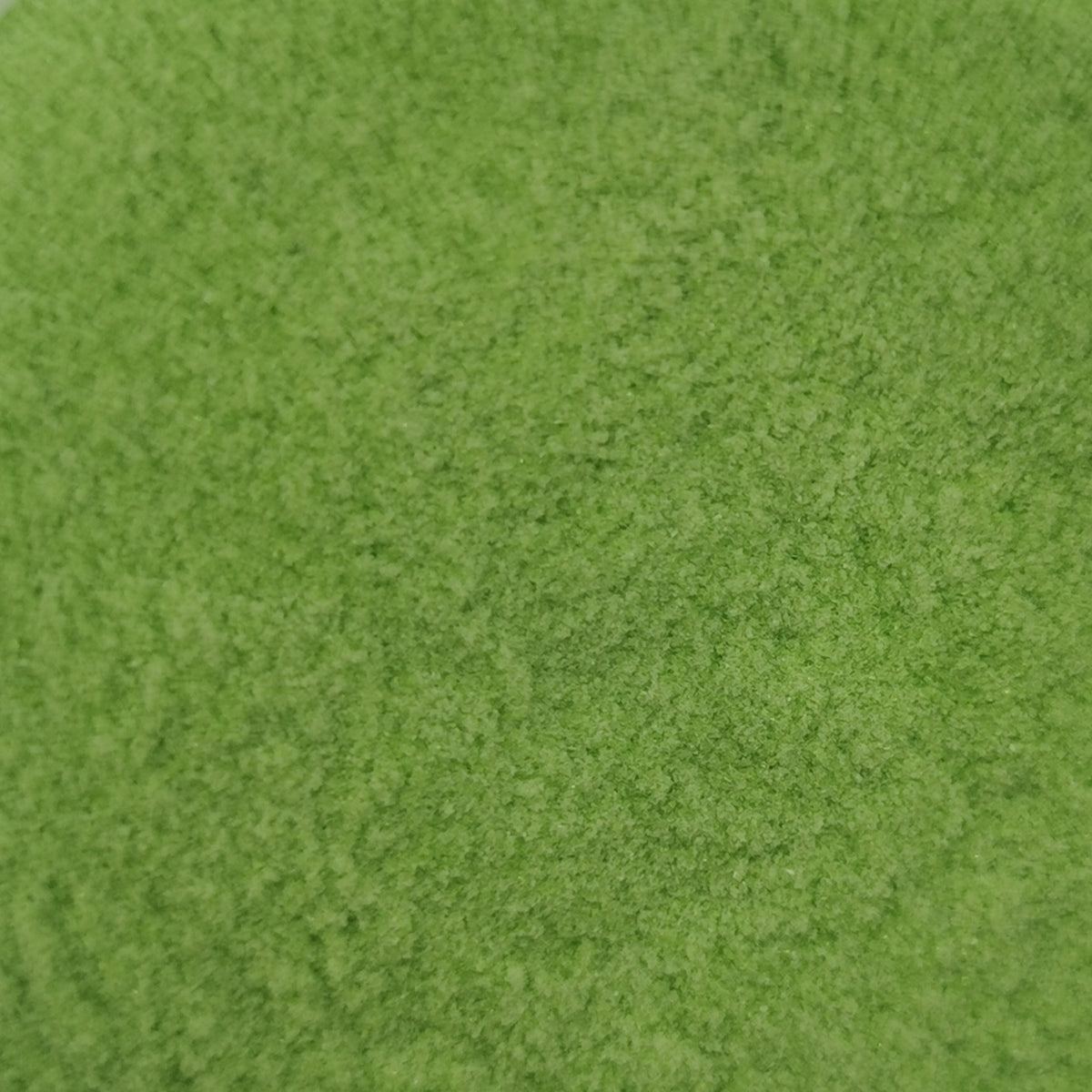 Crushed glass in green.