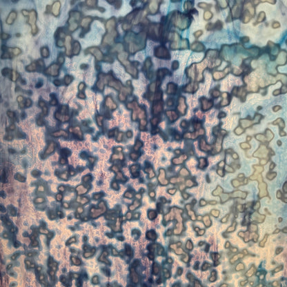 Blue and white mottled art glass.