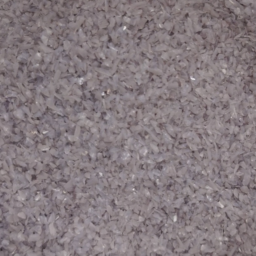 Crushed glass in purple.