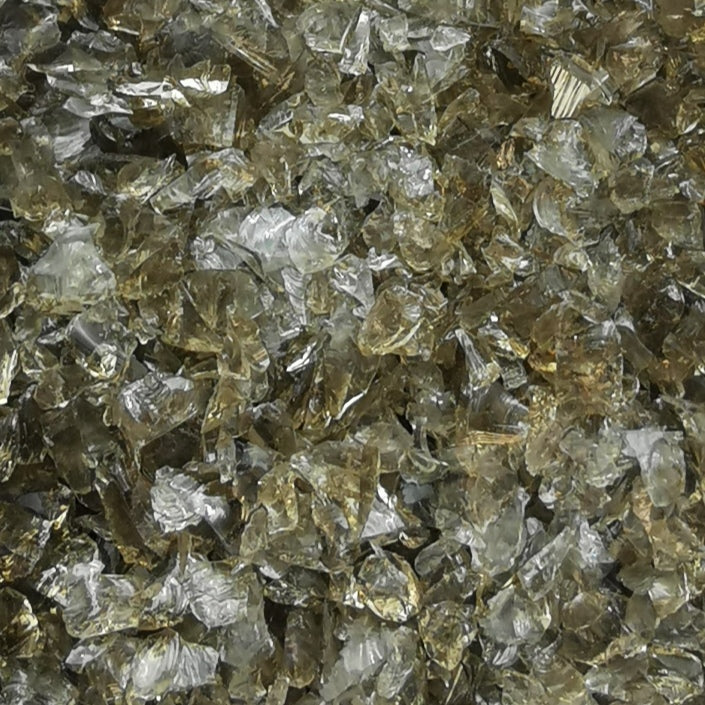Antique bronze transparent frit used in glassmaking