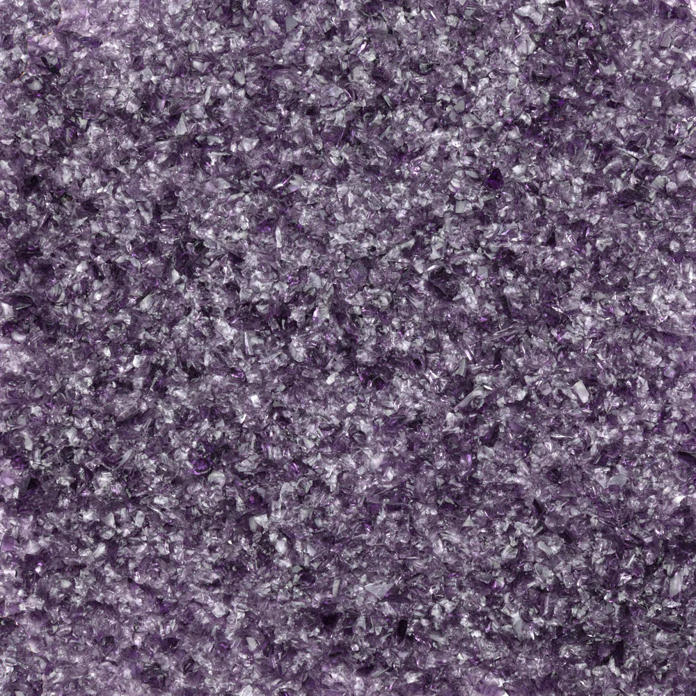 Crushed glass in purple.