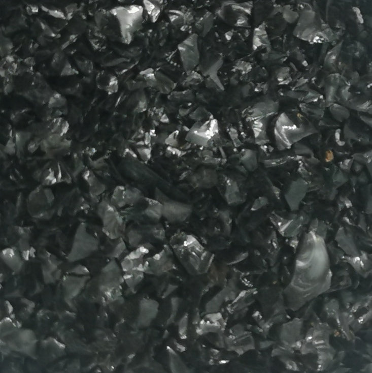 Crushed glass black.