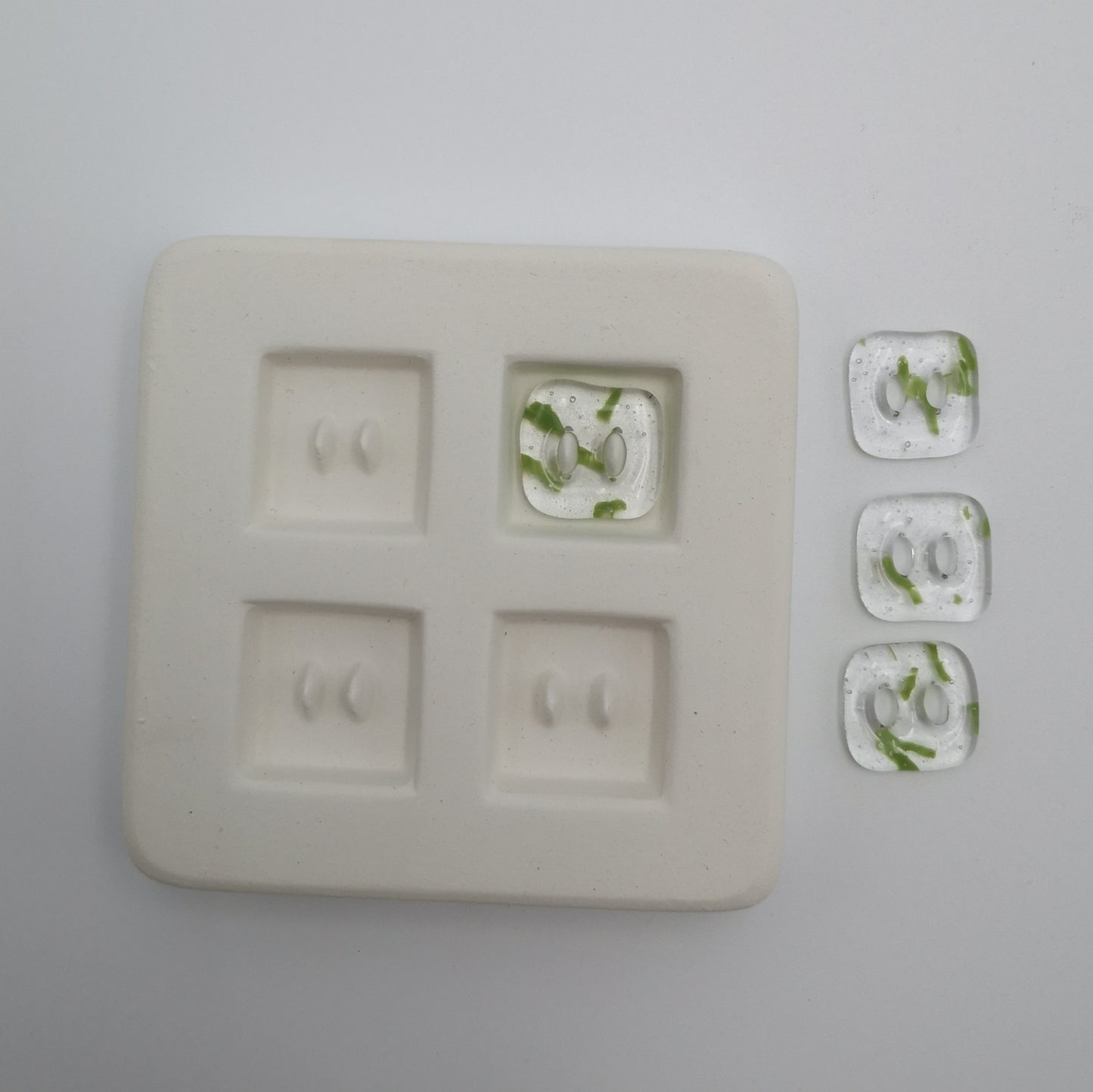 Small Square Button Molds