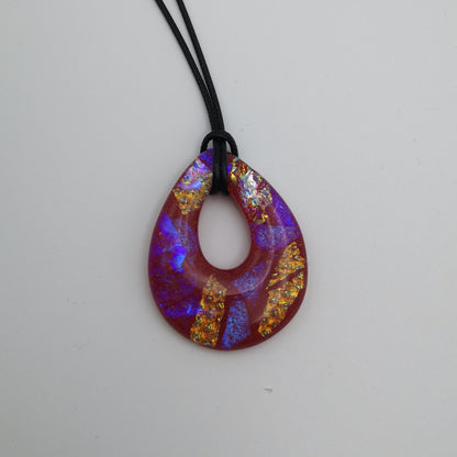 "Vast Ocean" Fused Glass Necklace