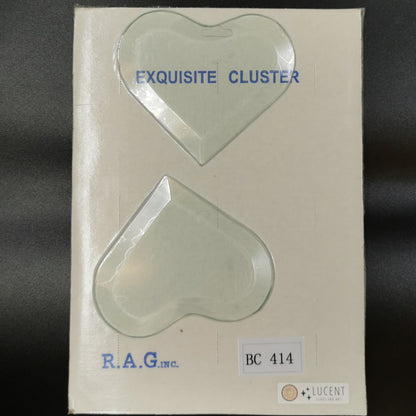 BC 414 - 4”X4” heart bevel 2 pack