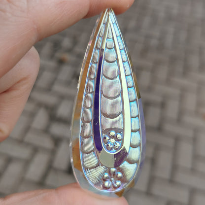 Textured Teardrop Jewel 77x32mm