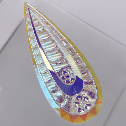 Textured Teardrop Jewel 77x32mm