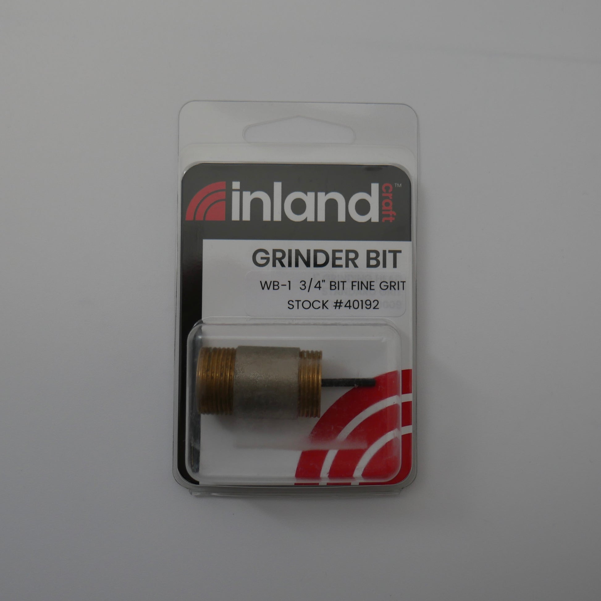 A fine grit 3/4" grinder bit from Inland for stained glass.