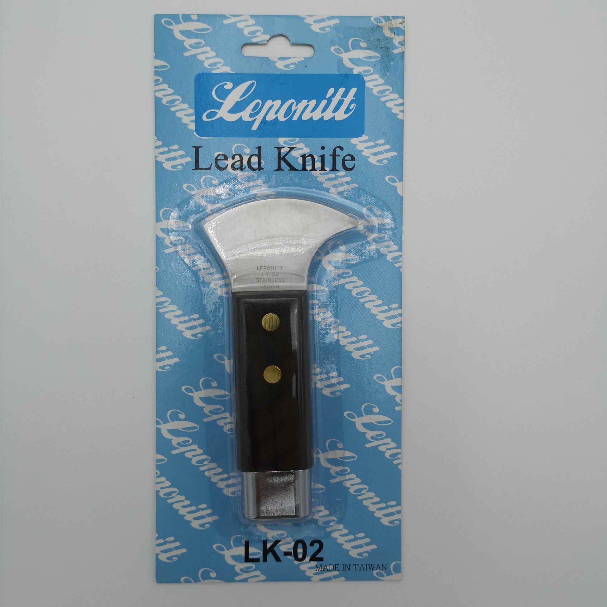 A lead knife for stained glass work.