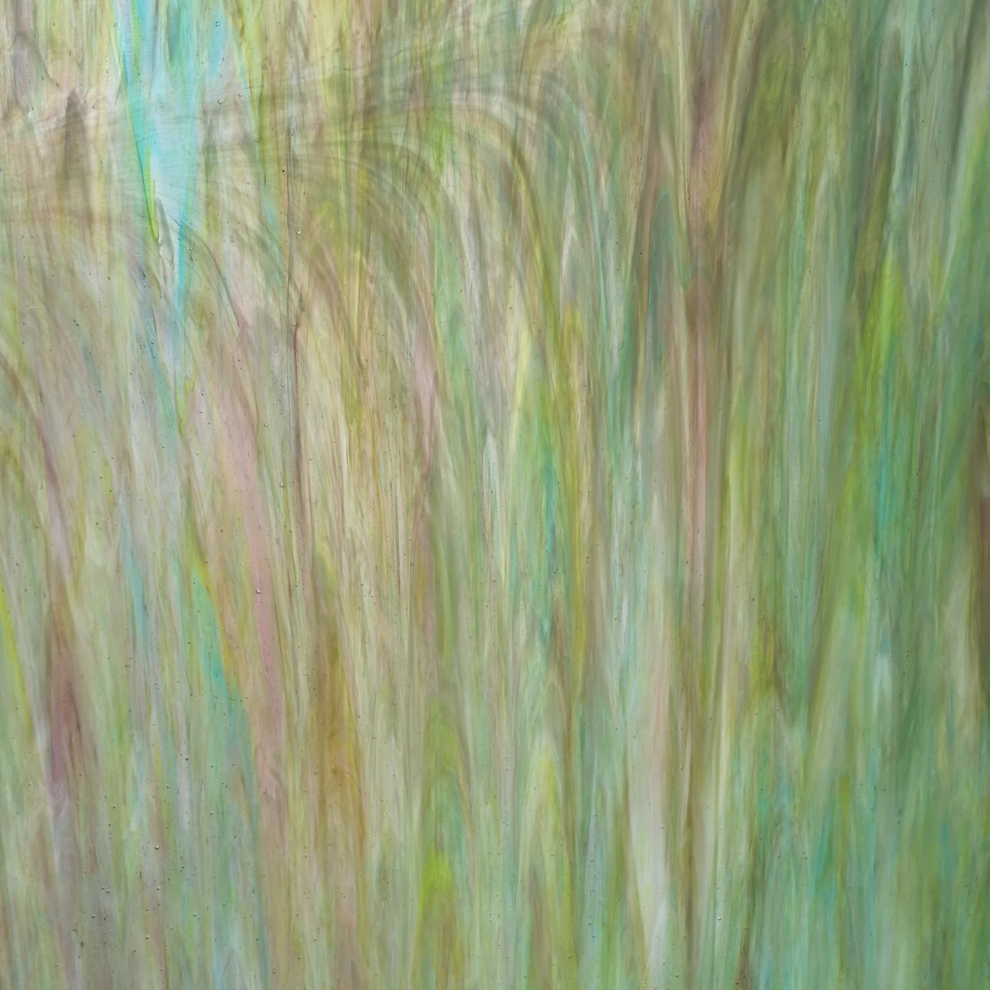 PW 0264 Medium Purple/Yellow w. Green/Sky Blue & Crystal Wispy Opal