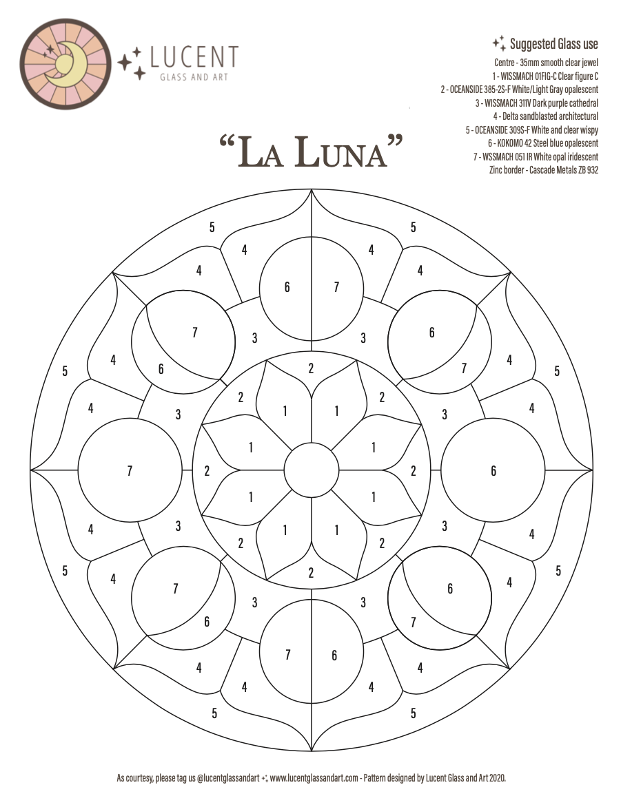 “La Luna” Moon Mandala PDF design